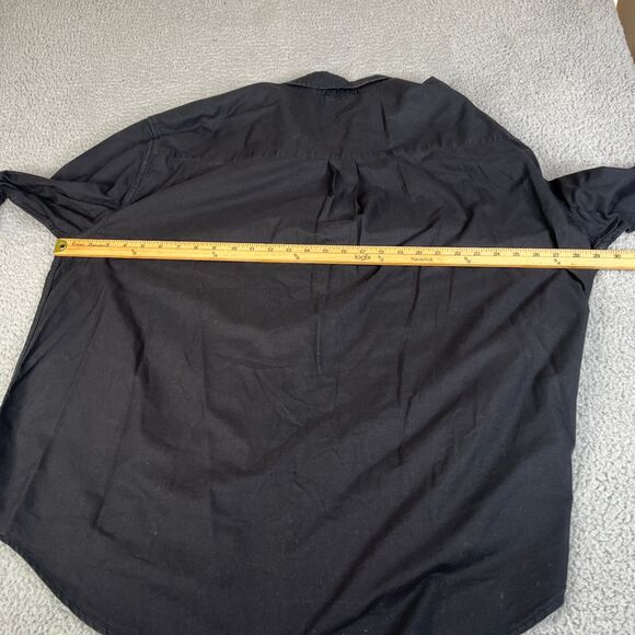 Fresh Produce Shirt Womens 3X Black Oversize Button Down Plus Size 3/4 Sleeve - Picture 7 of 9